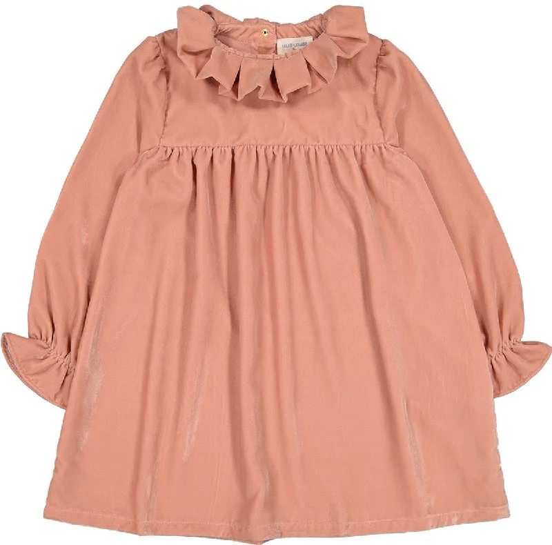 LOUIS LOUISE BLUSH VELVET JACQUELINE DRESS
