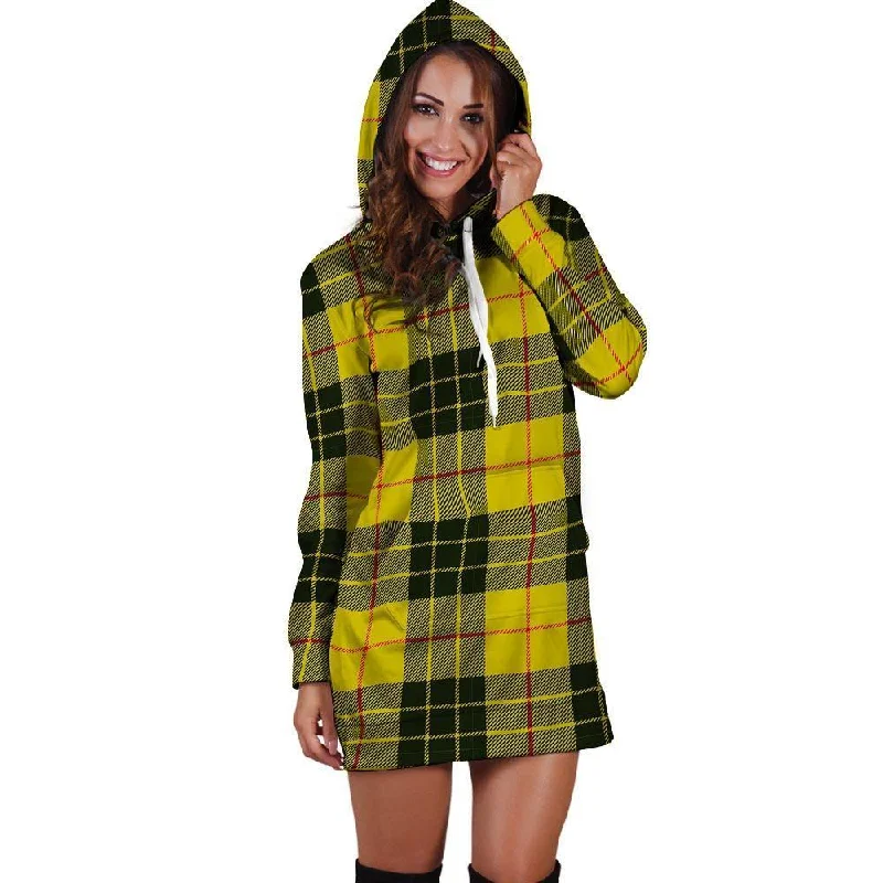 MacLeod Yellow Plaid Tartan Hoodie Dress