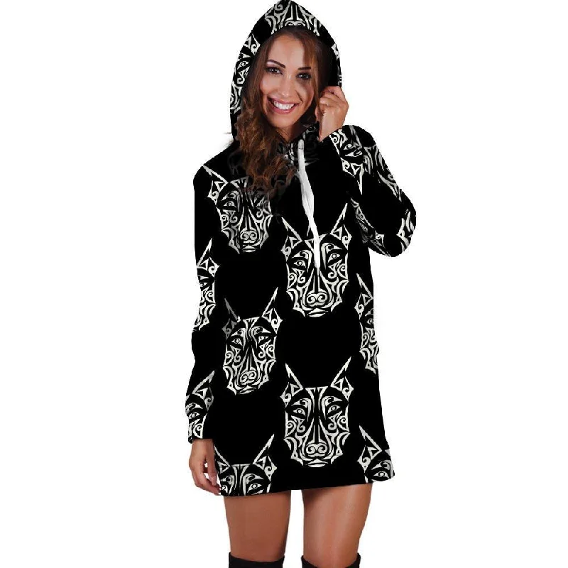 Maori Aztec Pitbull Hoodie Dress