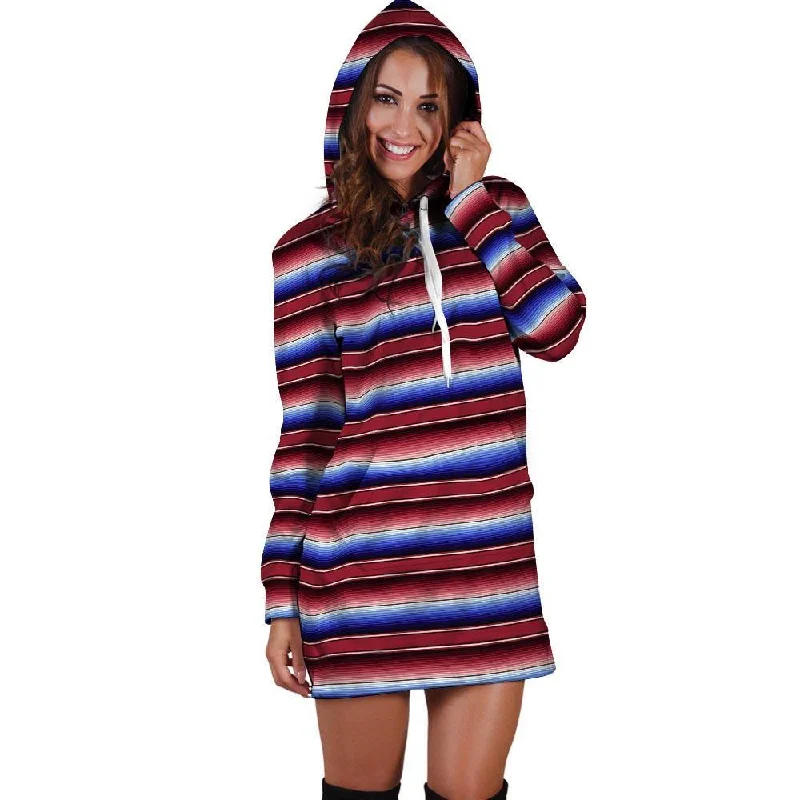 Mexican Baja Print Hoodie Dress