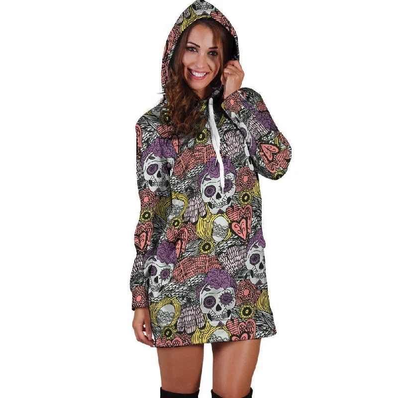Mexican Skull Hoodie Dress