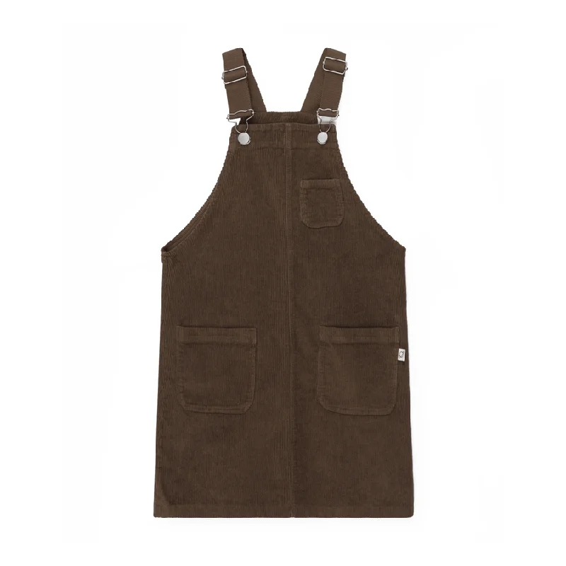 MY LITTLE COZMO ISABELAK CORDUROY BROWN DRESS