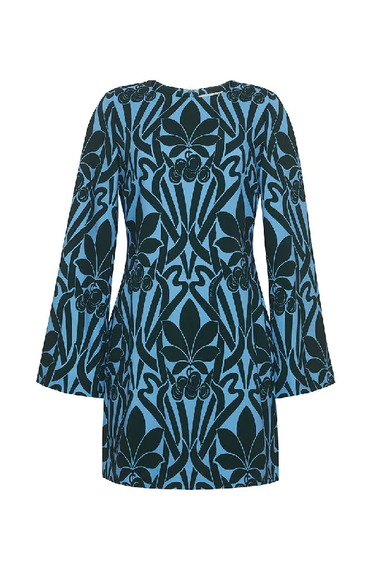 Saffron Dress in Gossamer Blue