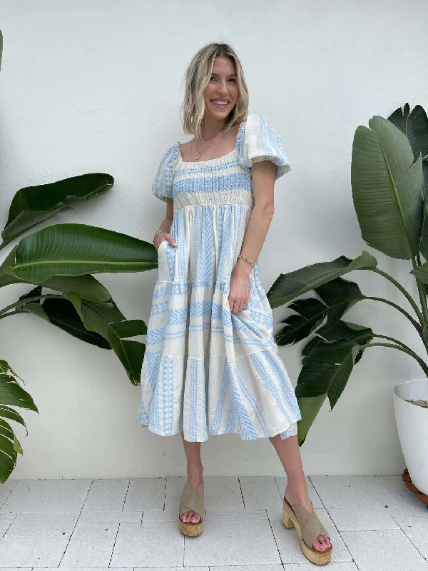 Sofia Zelma Dress Celeste