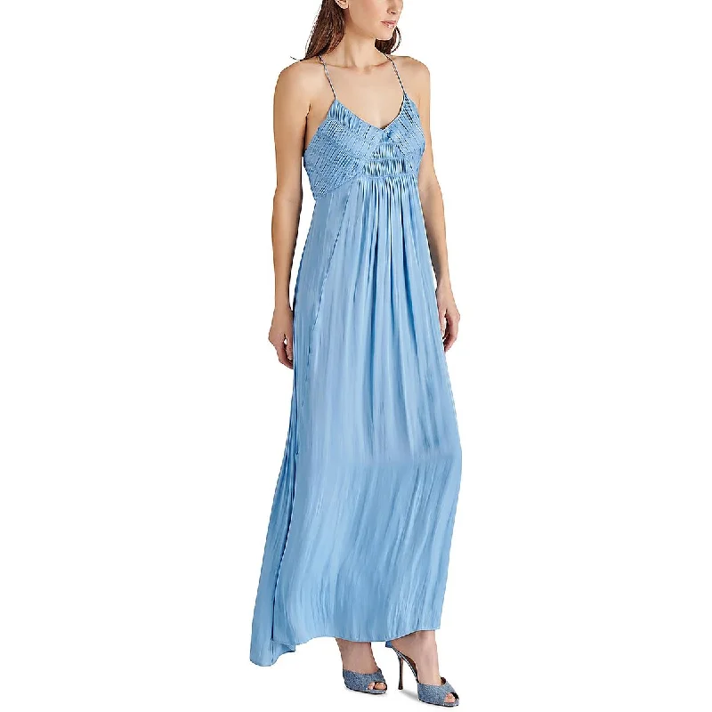 Steve Madden Womens Brianna Side Slit Long Slip Dress