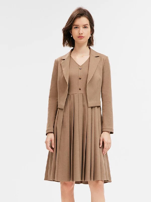 Two-Piece Suit Blazer And Dress