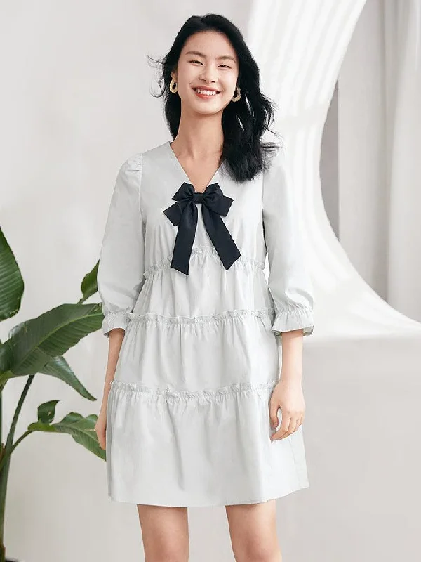 V-Neck Multi-Layer Dress