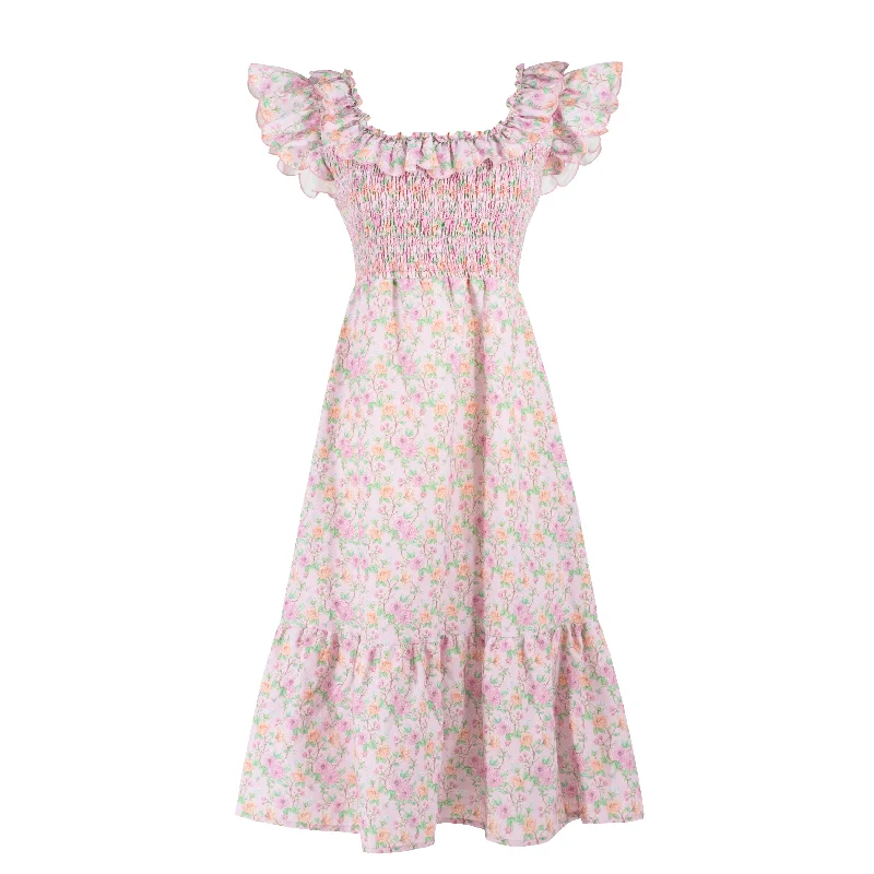 Women's Mary Dress -  Peony Print