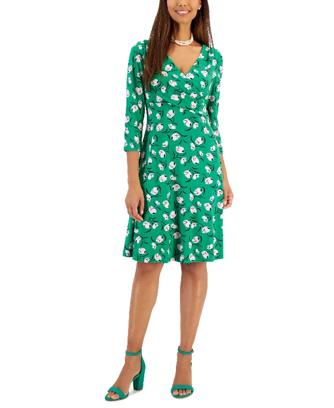 Women's Maura Printed Surplice-Neck Dress