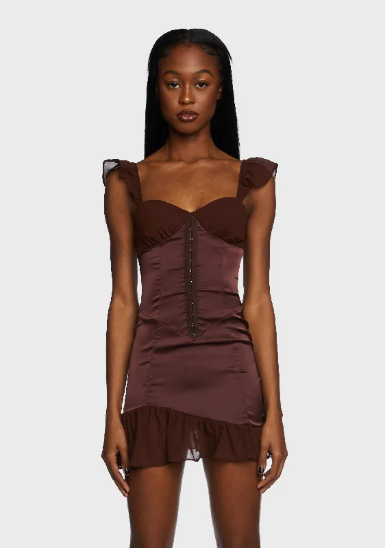 Daring Damsel Mini Dress Fashionable Off-Shoulder Mini Dress