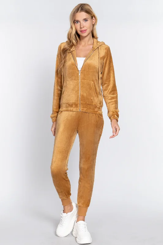 Faux Fur Jacket & Jogger Pants Set Elasticated Jacket Padded Jacket Insulated Jacket