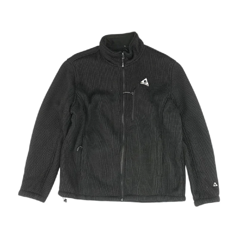 Black Solid Jacket Elasticated Jacket Padded Jacket Insulated Jacket