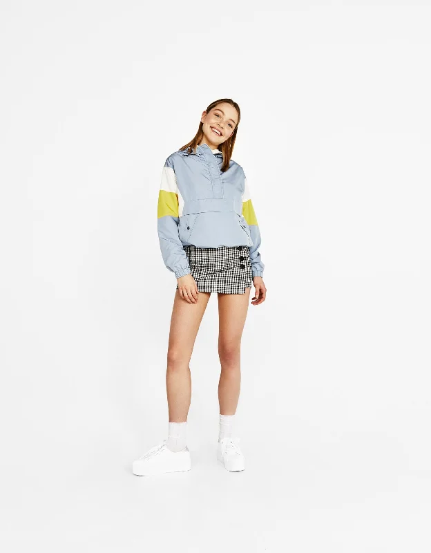 Jacket with pouch pocket Zippered Jacket Buttoned Jacket Snapped Jacket
