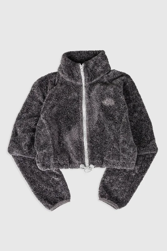 Rework North Face Crop Fleece Jacket - L Faux Fur Fabric Real Fur Fabric Shearling Fabric Rework North Face Crop Fleece Jacket - L Faux Fur Fabric Real Fur Fabric Shearling Fabric