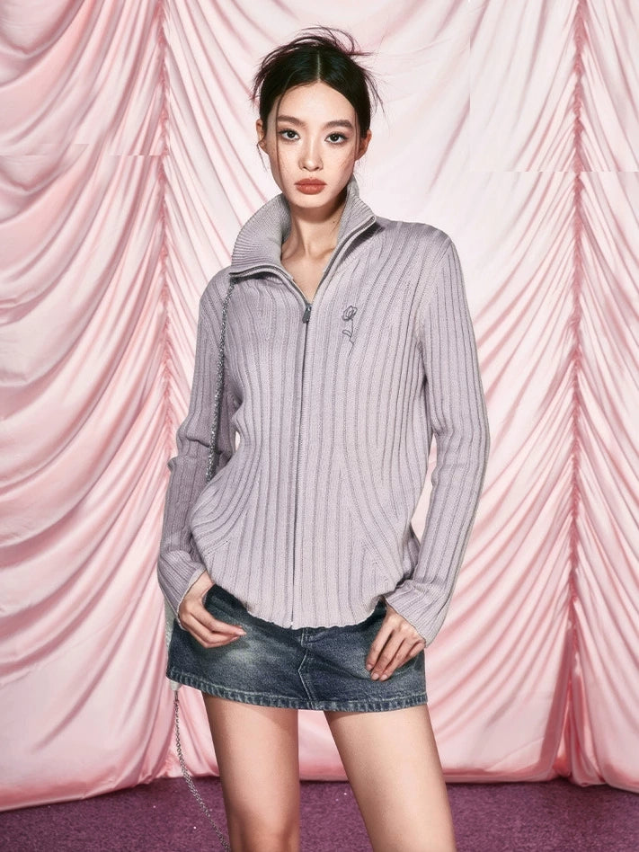 Spring 2024 sweater jacket sweet and cool age-reducing casual versatile vertical pit strip knitted cardigan Jersey Jacket Tulle Jacket Batik Jacket Spring 2024 sweater jacket sweet and cool age-reducing casual versatile vertical pit strip knitted cardigan Jersey Jacket Tulle Jacket Batik Jacket