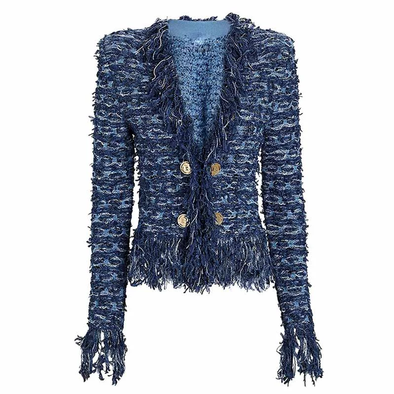 Women Tweed Jacket With Fringe And Gold-tone Double-breasted Cardigan Jacket Jersey Jacket Tulle Jacket Batik Jacket Women Tweed Jacket With Fringe And Gold-tone Double-breasted Cardigan Jacket Jersey Jacket Tulle Jacket Batik Jacket
