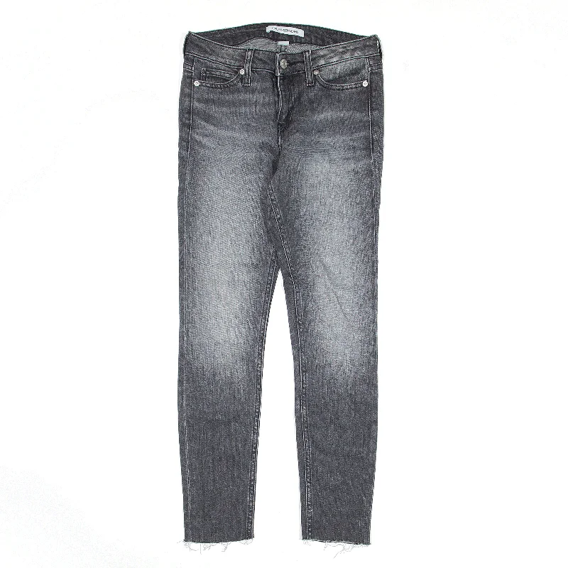 CALVIN KLEIN Jeans Grey Denim Slim Skinny Stone Wash Womens W26 L26 Stylish Stone-Wash Denim Jeans CALVIN KLEIN Jeans Grey Denim Slim Skinny Stone Wash Womens W26 L26 Stylish Stone-Wash Denim Jeans