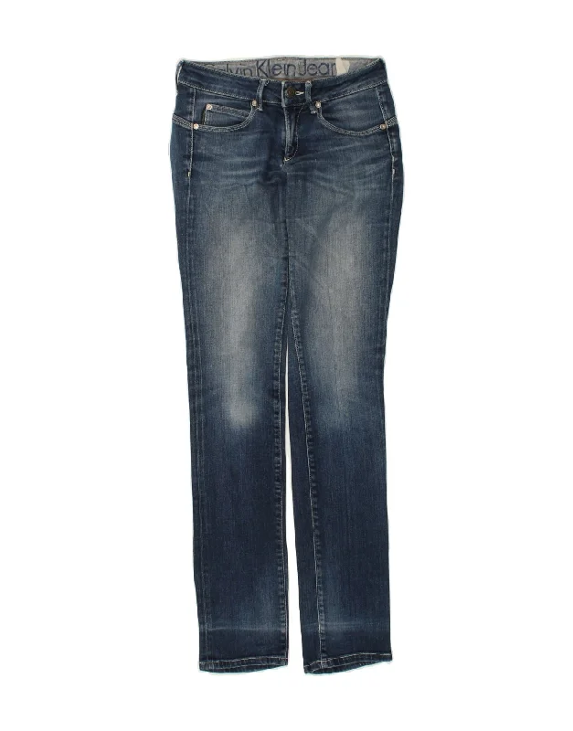 CALVIN KLEIN Womens Body Fit Skinny Jeans W27 L33 Blue Cotton Chic Vintage-Inspired Denim Jeans CALVIN KLEIN Womens Body Fit Skinny Jeans W27 L33 Blue Cotton Chic Vintage-Inspired Denim Jeans