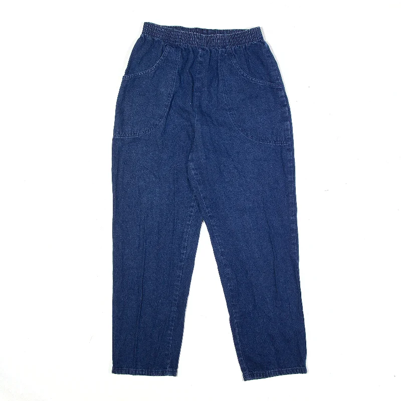 CLASSIC ELEMENTS Jeans Blue Denim Relaxed Mom Womens W26 L26 Trendy Pleated Waist Jeans CLASSIC ELEMENTS Jeans Blue Denim Relaxed Mom Womens W26 L26 Trendy Pleated Waist Jeans