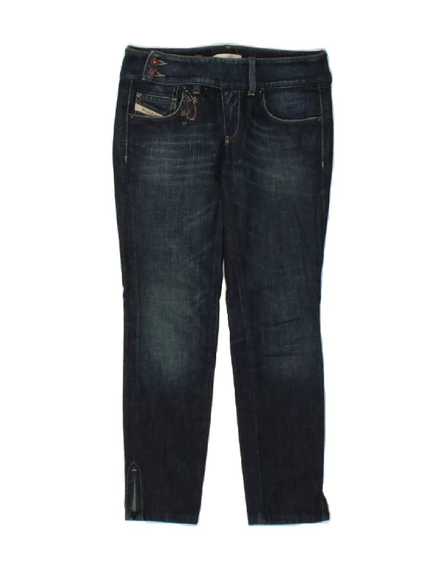 DIESEL Womens Crop Slim Jeans W25 L25 Navy Blue Cotton Comfortable Full-Length Denim Jeans DIESEL Womens Crop Slim Jeans W25 L25 Navy Blue Cotton Comfortable Full-Length Denim Jeans