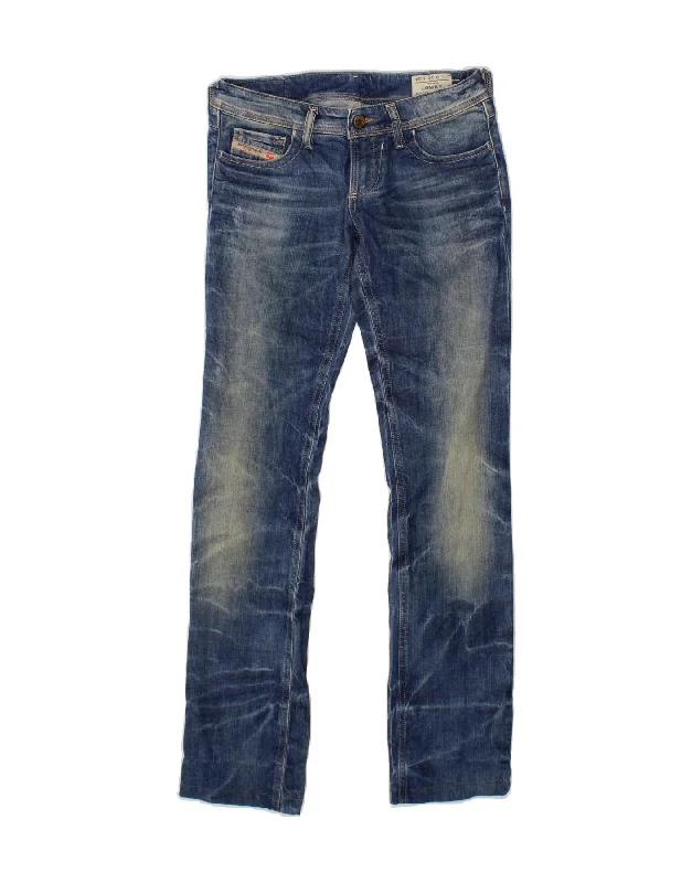DIESEL Womens Lowky Slim Jeans W26 L31 Navy Blue Cotton Comfortable Faded High-Rise Jeans DIESEL Womens Lowky Slim Jeans W26 L31 Navy Blue Cotton Comfortable Faded High-Rise Jeans