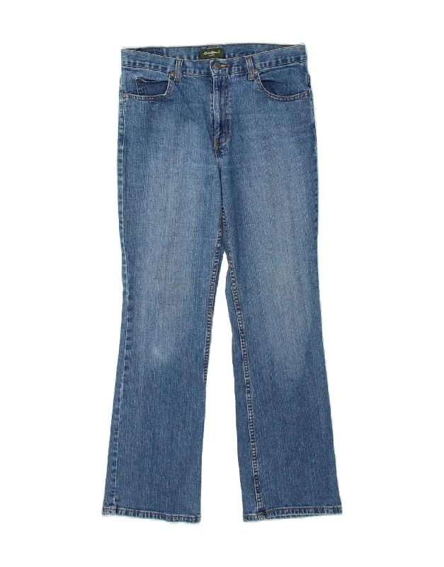 EDDIE BAUER Womens Bootcut Jeans US 10 Large W30 L31 Blue Cotton Chic Faded Blue Jeans EDDIE BAUER Womens Bootcut Jeans US 10 Large W30 L31 Blue Cotton Chic Faded Blue Jeans
