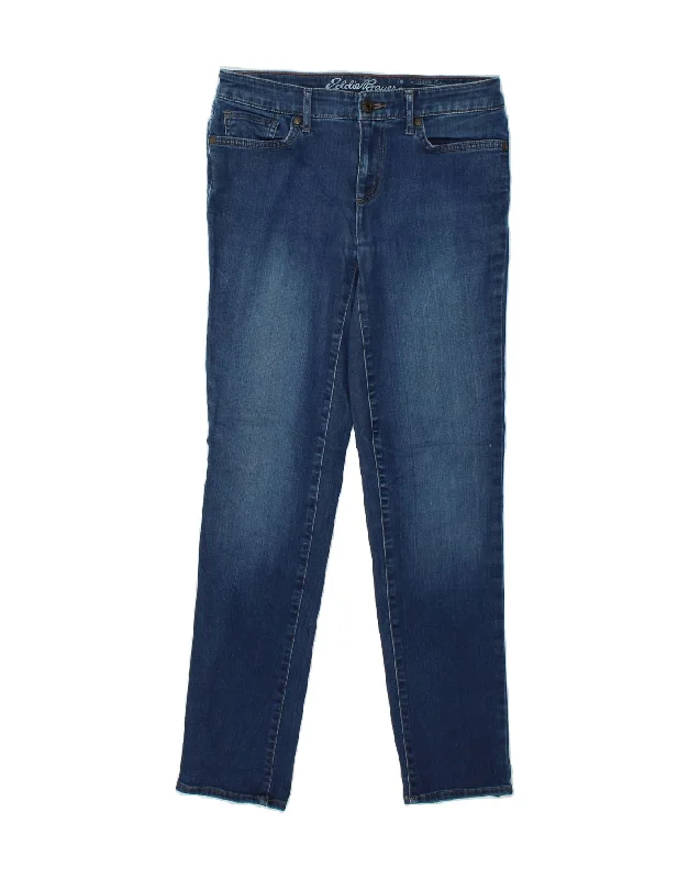 EDDIE BAUER Womens Slim Straight Jeans US 6 Medium W30 L30 Blue Cotton Cozy Stretch High-Waist Jeans EDDIE BAUER Womens Slim Straight Jeans US 6 Medium W30 L30 Blue Cotton Cozy Stretch High-Waist Jeans