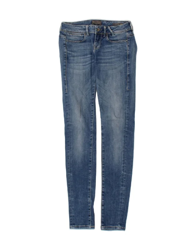 GUESS Womens Skinny Jegging Jeans W25 L32 Blue Cotton Stylish High-Waist Skinny Denim GUESS Womens Skinny Jegging Jeans W25 L32 Blue Cotton Stylish High-Waist Skinny Denim