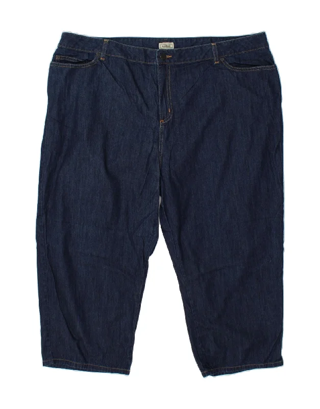 L.L.BEAN Womens Capri Jeans US 20 3XL W42 L23 Navy Blue Cotton Trendy Classic Fit Jeans L.L.BEAN Womens Capri Jeans US 20 3XL W42 L23 Navy Blue Cotton Trendy Classic Fit Jeans