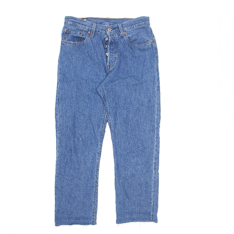 LEVI'S 501 BIG E Jeans Cut Off Blue Denim Regular Straight Womens W27 L24 Stylish High-Waist Jeans LEVI'S 501 BIG E Jeans Cut Off Blue Denim Regular Straight Womens W27 L24 Stylish High-Waist Jeans