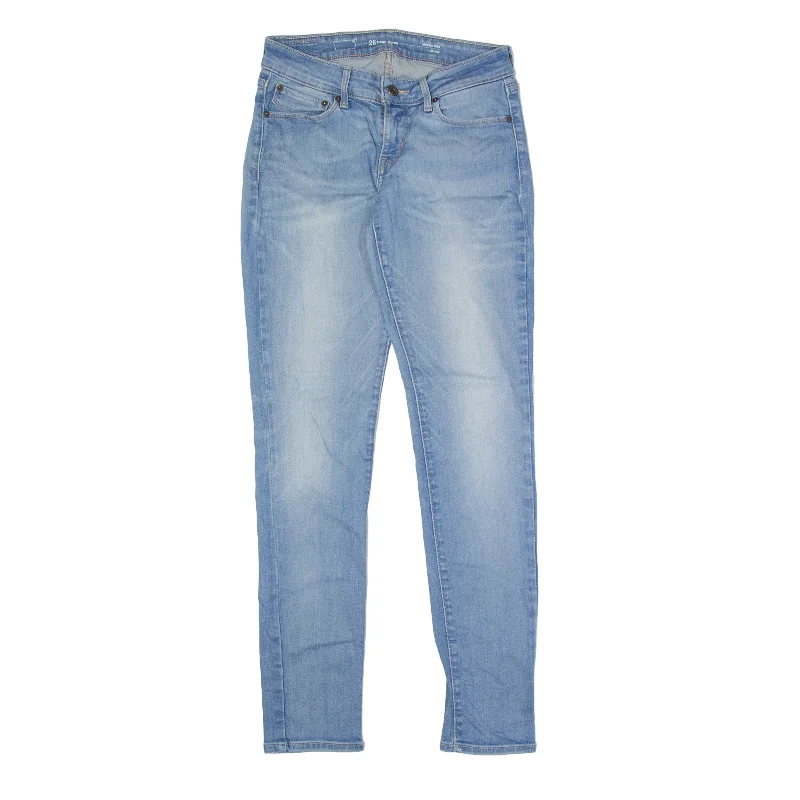 LEVI'S Jeans Blue Denim Slim Skinny Stone Wash Womens W26 L30 Fashionable Raw Hem Bootcut Jeans LEVI'S Jeans Blue Denim Slim Skinny Stone Wash Womens W26 L30 Fashionable Raw Hem Bootcut Jeans