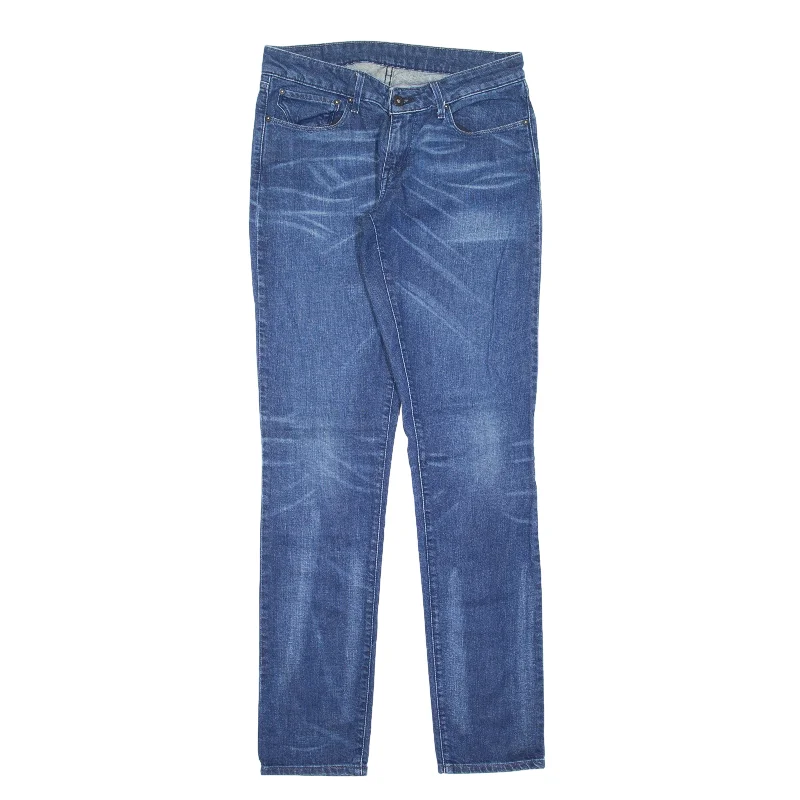 LEVI'S Jeans Blue Denim Slim Skinny Stone Wash Womens W30 L34 Fashionable Raw Hemmed Jeans LEVI'S Jeans Blue Denim Slim Skinny Stone Wash Womens W30 L34 Fashionable Raw Hemmed Jeans