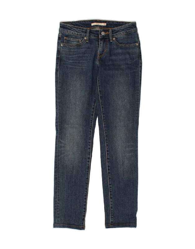 LEVI'S Womens 712 Slim Jeans W24 L27 Blue Trendy Button-Up High-Waist Jeans