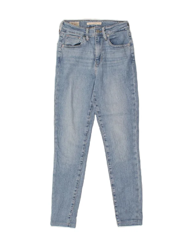 LEVI'S Womens 721 High Rise Skinny Jeans W25 L28 Blue Cotton Classic Blue Denim Jeans LEVI'S Womens 721 High Rise Skinny Jeans W25 L28 Blue Cotton Classic Blue Denim Jeans