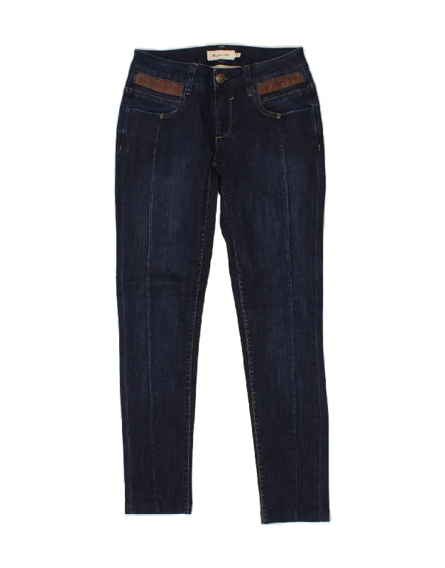 MASSIMO DUTTI Womens Skinny Jeans EU 36 XS W26 L28 Navy Blue Cotton Elegant Tapered Leg Denim MASSIMO DUTTI Womens Skinny Jeans EU 36 XS W26 L28 Navy Blue Cotton Elegant Tapered Leg Denim