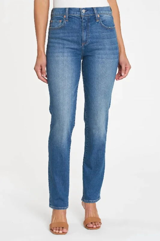Monroe High Rise Cigarette Jean In Leon Comfortable Distressed Straight-Leg Jeans