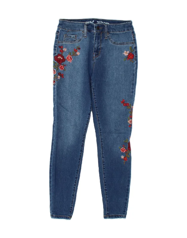 MOSSIMO Womens Super Strech High Rise Jegging Jeans W25 L26 Blue Floral Classic Black Denim Jeans MOSSIMO Womens Super Strech High Rise Jegging Jeans W25 L26 Blue Floral Classic Black Denim Jeans
