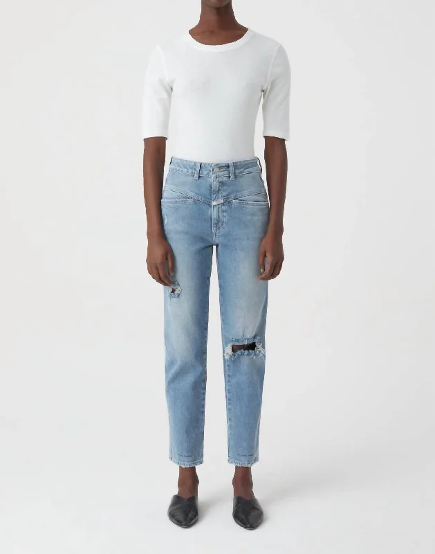 Pedal Pusher Jeans In Light Wash Comfortable Dark Wash Jeans