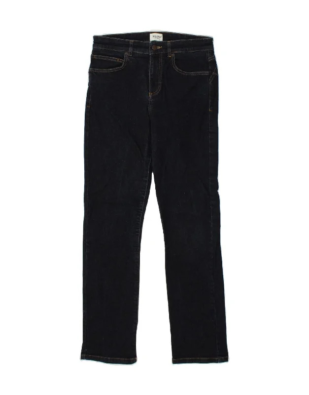 WHITE STUFF Womens Straight Jeans UK 10 Small W28 L30 Navy Blue Cotton Stylish High-Waist Jeans WHITE STUFF Womens Straight Jeans UK 10 Small W28 L30 Navy Blue Cotton Stylish High-Waist Jeans